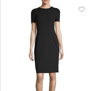 Calvin Klein Black Puffed-Sleeve Sheath Dress - 4